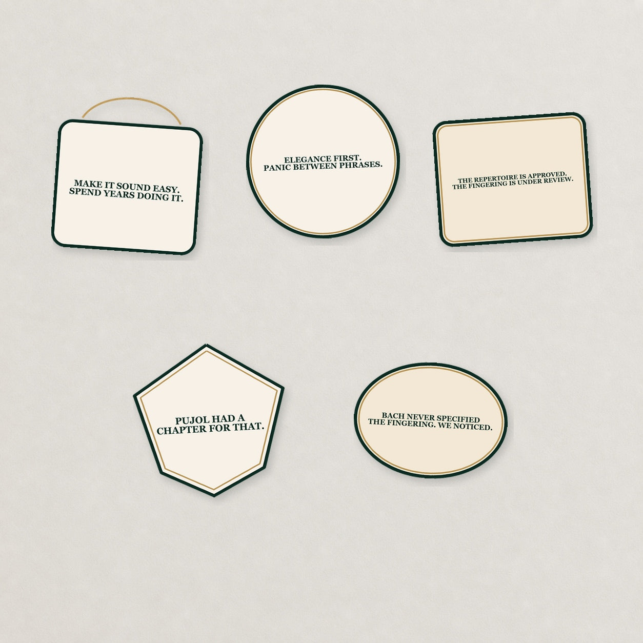 Practice & Repertoire Sticker Pack — Light Edition on a neutral studio background