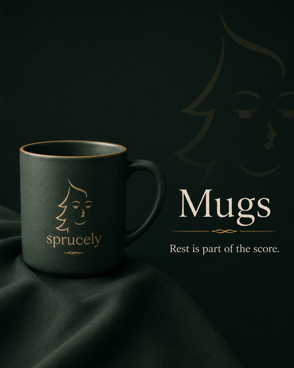 Sprucely Mugs collection — premium mugs for classical musicians