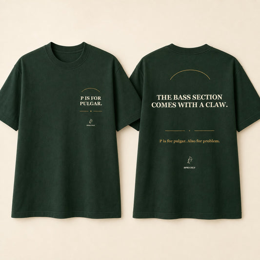 The Bass Claw T-Shirt, front and back views