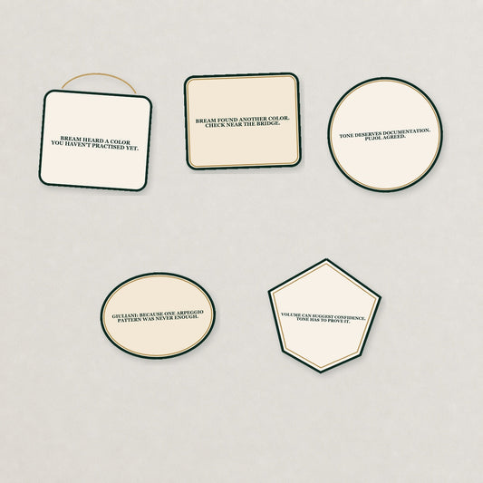 Bream & Color Sticker Pack — Light Edition on a neutral studio background