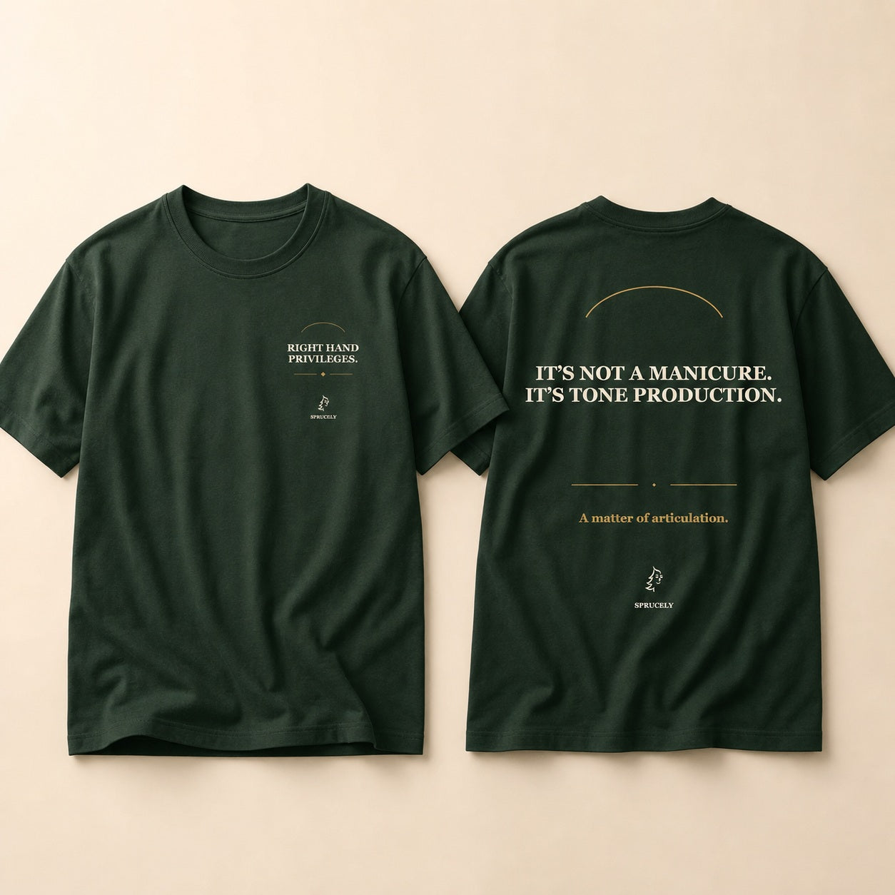 Right Hand Privileges T-Shirt, front and back views