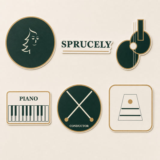 Sprucely Musician Icons Sticker Set